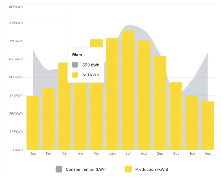 Production annuelle VS consommations