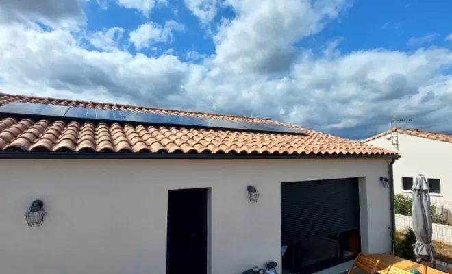7 modules photovoltaïque sur le versant EST